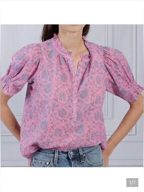 APIECE APART los altos top in pink and blue